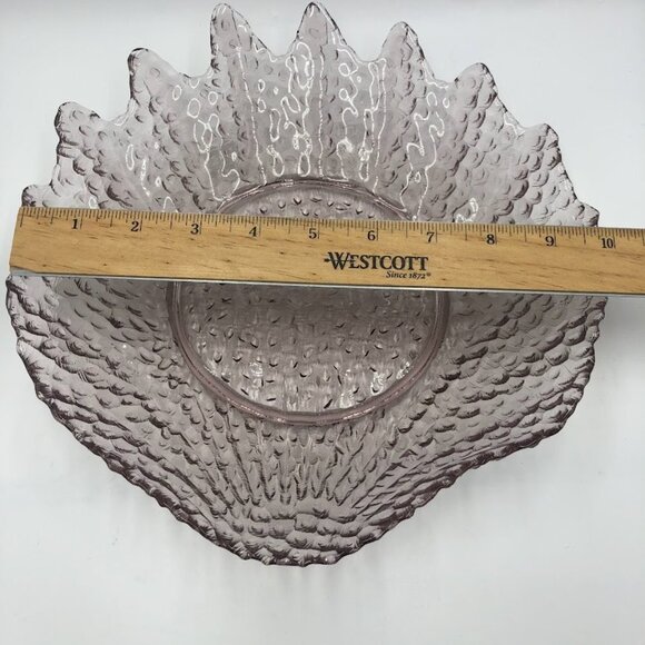 Pink Shell Shaped Appetizer Snack Bowls Set of 7 Scallop Edges 1 Big 6 Small - Picture 15 of 16